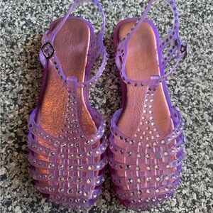 Jeffrey Campbell Purple and Pink Sandals